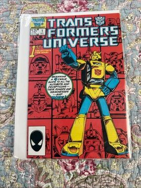 Marvel Transformers Universe Comic Cover - Red, Yellow & Blue